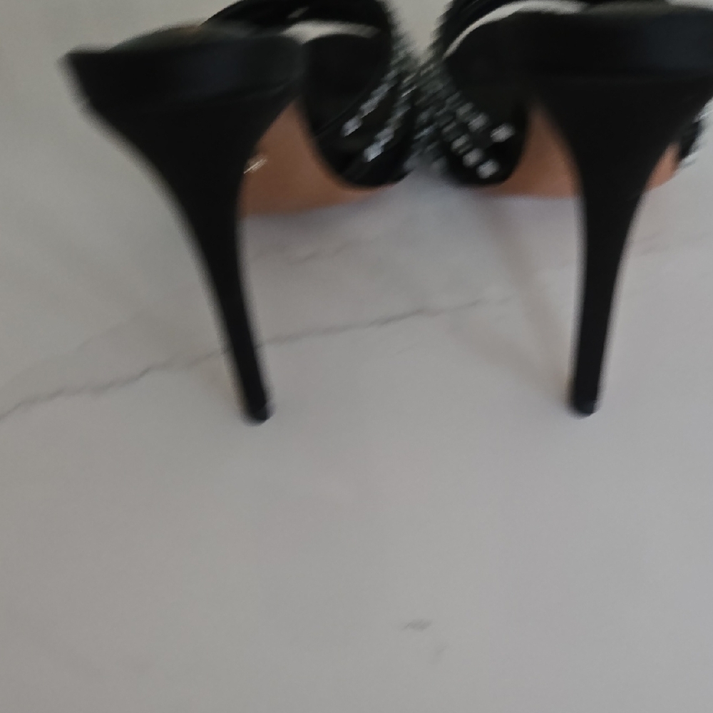 Aquazzura Black Heels with Crystal Straps - Picture 4 of 9